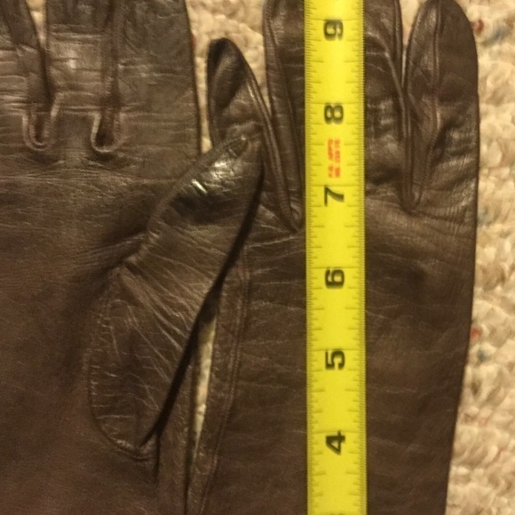 Vtg MICHEL SWISS Womens Leather Sz 6 Brown Gloves - Picture 5 of 6